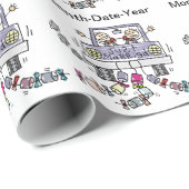 Papier Cadeau Mariage Gay Grooms (Coin rond)