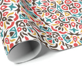 Papier Cadeau Mariage géométrique en treillis marocain (Coin rond)