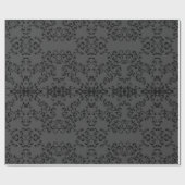 Papier Cadeau Mariage gothique gris noir (Plat)