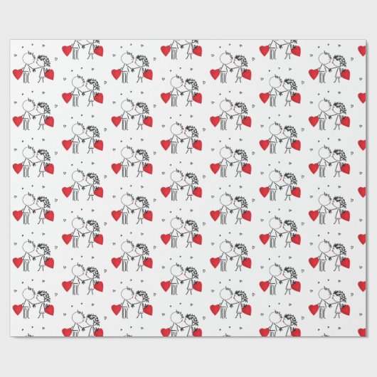 Papier Cadeau Mariage, jour Valenine, amour Papier à envelopper (Plat)