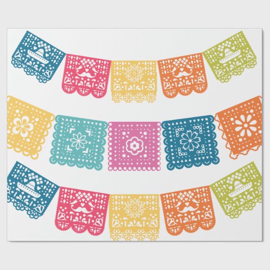 Papier Cadeau Mariage - Mariage Papel Picado Mariage (Plat)