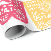 Papier Cadeau Mariage - Mariage Papel Picado Mariage (Coin rond)