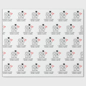 Papier Cadeau Mariage Mariée Groom Cute Couple Félicitations (Plat)