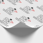 Papier Cadeau Mariage Mariée Groom Cute Couple Félicitations (Coin)