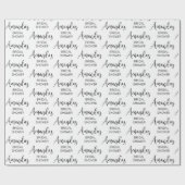 Papier Cadeau Mariage minimaliste en écriture script (Plat)