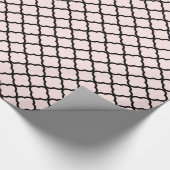 Papier Cadeau Mariage Motif moderne moderne noir Quatrefoil (Coin)