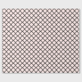 Papier Cadeau Mariage Motif moderne moderne noir Quatrefoil (Plat)