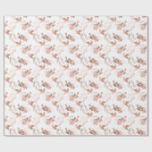 Papier Cadeau Mariage Motif rose Gold Hummingbird (Plat)