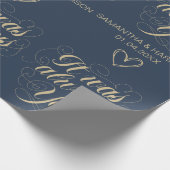 Papier Cadeau Mariage Nautique Faveur Classique C'Était Toujours (Coin)