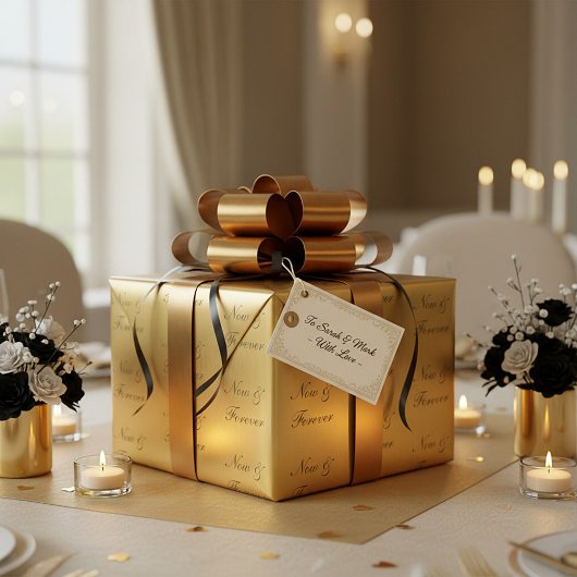 Papier Cadeau Mariage Now & Forever