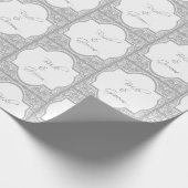 Papier Cadeau Mariage nuptial encadré par la mariée et la chambr (Coin)