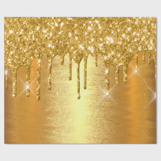 Papier Cadeau Mariage nuptial Parties scintillant de  en métal o (Plat)