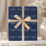 Papier Cadeau Mariage nuptial personnalisé<br><div class="desc">Un grand cadeau pour la lune de miel d'une mariée,  la douche nuptiale ou la fête de la bachelorette !</div>