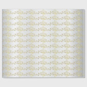 Papier Cadeau Mariage Or Classé Bagues Sur Satin Blanc (Plat)