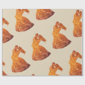 Papier Cadeau Mariage, Papier à enveloppement Couple d'Or, Valen (Plat)