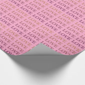 Papier Cadeau Mariage Peach Pink Ombre Amour (Coin)