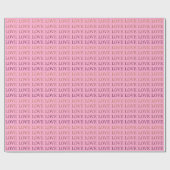 Papier Cadeau Mariage Peach Pink Ombre Amour (Plat)