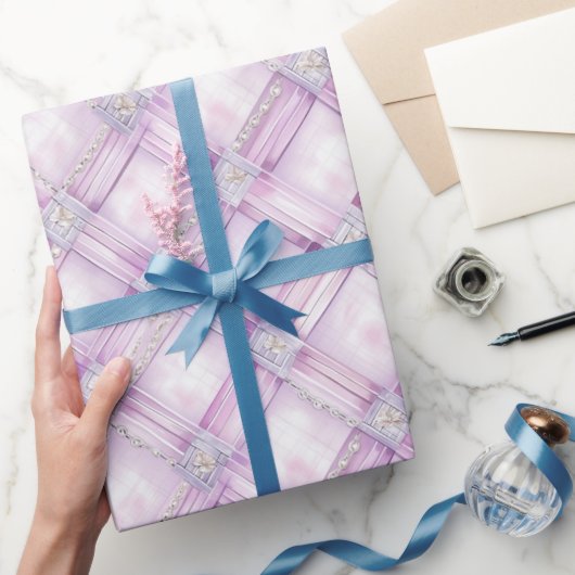 Papier Cadeau Mariage Pearl Violet Rose (Cadeaux)