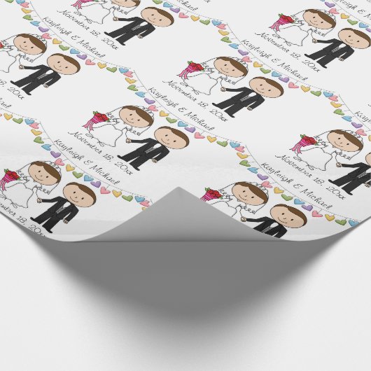 Papier Cadeau Mariage personnalisable (Coin)