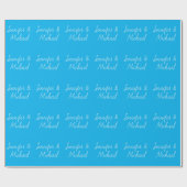 Papier Cadeau Mariage Professionnel Écriture Manuscrite Classiqu (Plat)