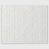 Papier Cadeau Mariage Rayures Blanches Grises (Plat)