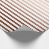 Papier Cadeau Mariage Rayures Ombre Bronze Or (Coin)