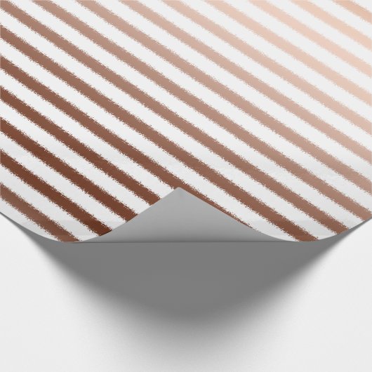 Papier Cadeau Mariage Rayures Ombre Bronze Or (Coin)