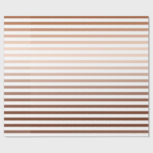 Papier Cadeau Mariage Rayures Ombre Bronze Or (Plat)