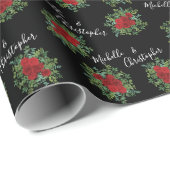 Papier Cadeau Mariage Red Rose (Coin rond)