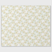 Papier Cadeau Mariage Rose Jaune (Plat)