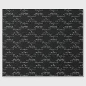 Papier Cadeau Mariage simple Elegant Bride et Groom (Plat)