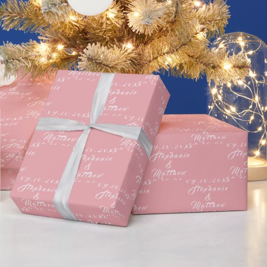 Papier Cadeau Mariage simple Elegant Bride et Groom (Vacances)