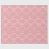 Papier Cadeau Mariage simple Elegant Bride et Groom (Plat)