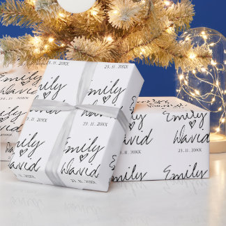 Papier Cadeau Mariage simple et élégant pour les mariées et les 