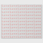 Papier Cadeau Mariage Stylé Unique Blanc Rouge Amour (Plat)