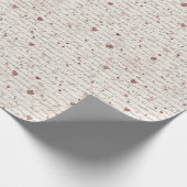 Papier Cadeau Mariage Thème Coeurs Rouges Crème (Coin)