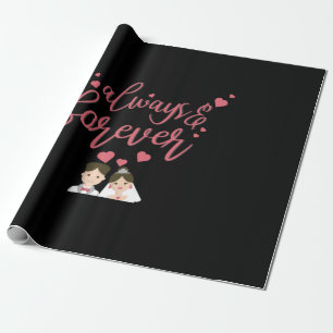 Papier Cadeau Mariage Toujours Et Pour Toujours