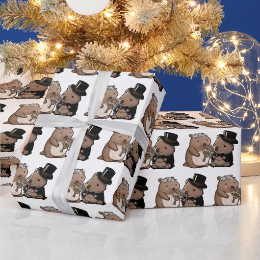 Papier Cadeau Mariage Wombat (Vacances)