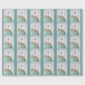 Papier Cadeau Marie Antoinette à l'Aqua au gâteau (Plat)