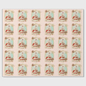 Papier Cadeau Marie Antoinette Enveloppement Papier Rose de Noël (Plat)