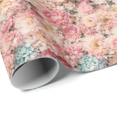 Papier Cadeau Marie Antoinette Floral (Coin rond)