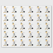 Papier Cadeau Marié avec des enfants (Plat)