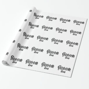 Papier Cadeau Marié avec nœud papillon noir