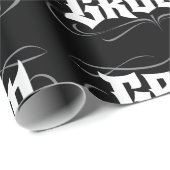 Papier Cadeau Marié gothique marquant avec des lettres le (Coin rond)