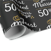 Papier Cadeau Marié Il Y A 50 Ans (Coin rond)