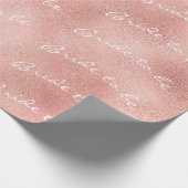 Papier Cadeau Mariée Blush Personnalisée Pour Être Nom Rose Pers (Coin)