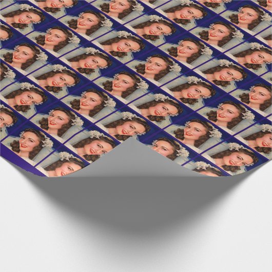 Papier Cadeau mariée des années 40 charmante (Coin)