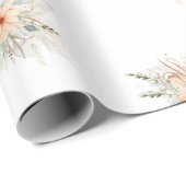 Papier Cadeau Mariée florale (Coin rond)