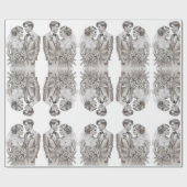 Papier Cadeau Mariée mariage et mariée (Plat)