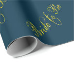 Papier Cadeau Mariée mariage mariage mariée mariée or bleu<br><div class="desc">Épouse d'être dans un look parties scintillant or. Parfait pour une mariage,  une douche nuptiale ou une soirée bachelorette.</div>